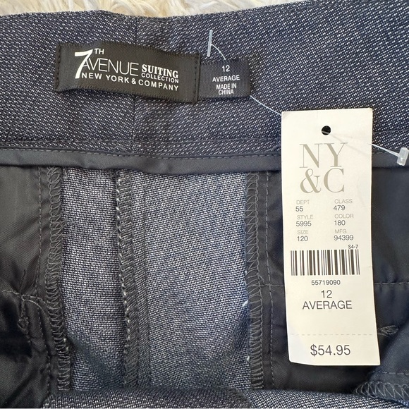 New York & Company Women’s Blue Slim Flare Trouser Pants Size: 12 NWT - Picture 6 of 8